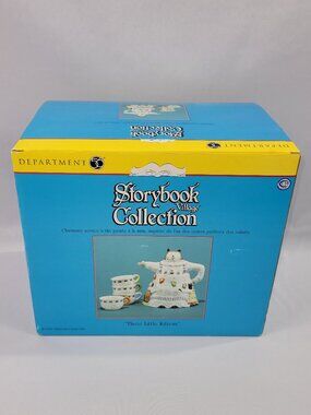Department 56 Storybook Collection Tea Pot Cup Set Three Little Kittens
